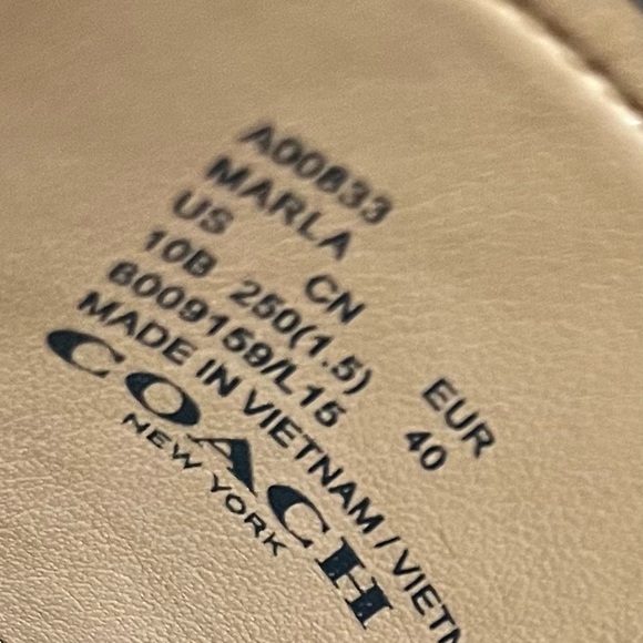 Coach Marla open toe strapped glossy kitten heels sandals - Picture 9 of 16